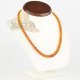 Round Amber faceted beads necklaces